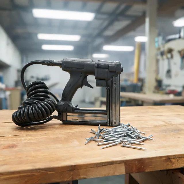 Pneumatic framing nailer with air hose