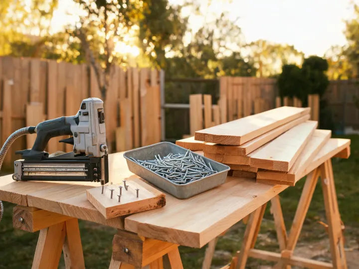 Siding and fencing nailer setup