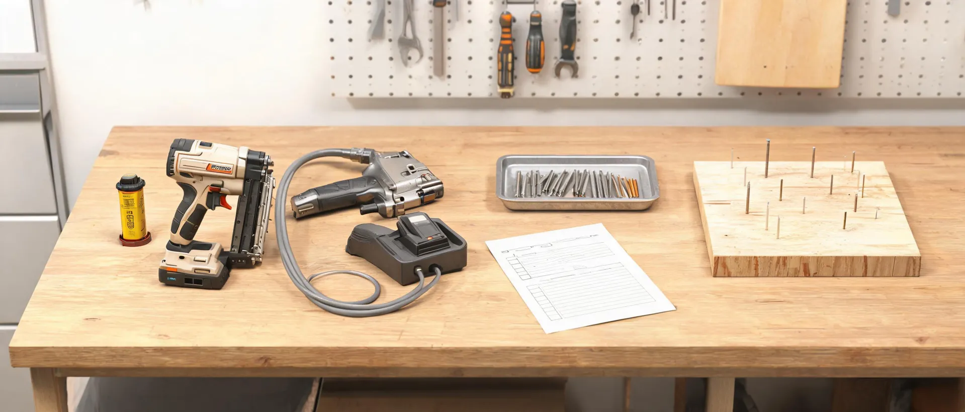 Paslode how-to guide bench with nailer setup checklist